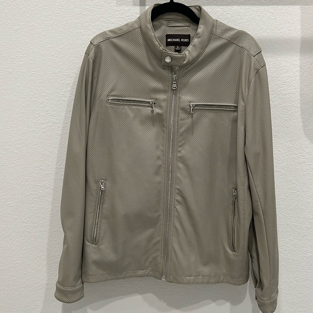 Michael Kors Faux Bone/Beige bomber jacket